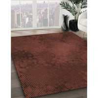 Patterned Mahogany Brown Rug, pat2957org