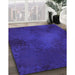 Machine Washable Transitional Cobalt Blue Rug in a Family Room, wshpat2957pur