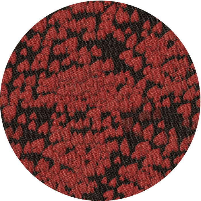 Square Machine Washable Transitional Saffron Red Rug in a Living Room, wshpat2958brn