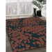 Machine Washable Transitional Coffee Brown Rug in a Family Room, wshpat2958lblu