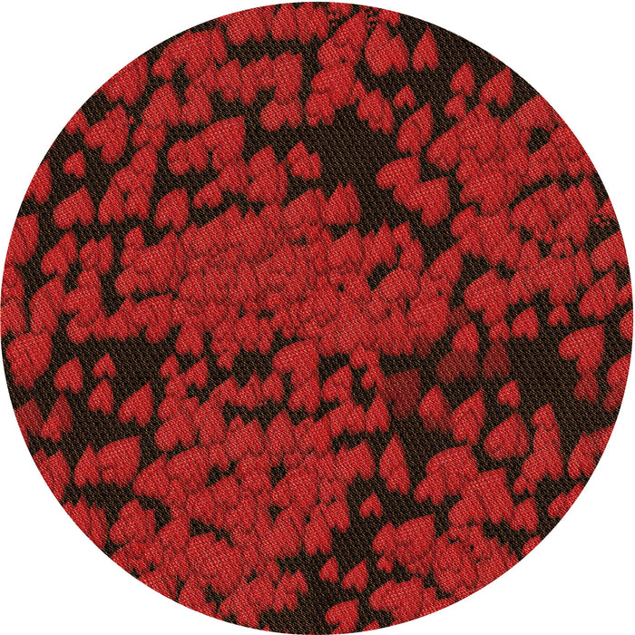 Square Machine Washable Transitional Saffron Red Rug in a Living Room, wshpat2958org