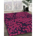 Machine Washable Transitional Raspberry Red Rug in a Family Room, wshpat2958pur