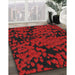 Machine Washable Transitional Brown Red Rug in a Family Room, wshpat2958