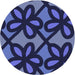 Square Patterned Midnight Blue Rug, pat2959blu