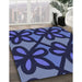 Machine Washable Transitional Midnight Blue Rug in a Family Room, wshpat2959blu