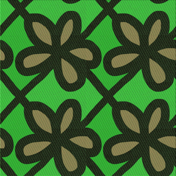 Round Patterned Dark Forest Green Rug, pat2959grn