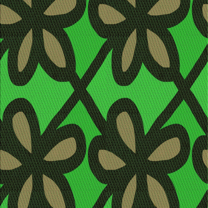 Patterned Dark Forest Green Rug, pat2959grn