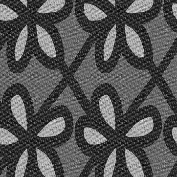 Patterned Charcoal Black Rug, pat2959gry