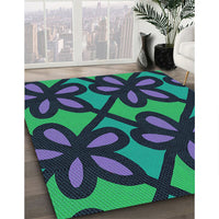 Patterned Night Blue Rug, pat2959lblu