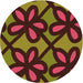 Square Patterned Deep Red Rug, pat2959org