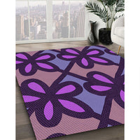 Patterned Indigo Purple Rug, pat2959pur