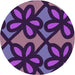 Square Patterned Indigo Purple Rug, pat2959pur