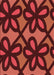 Patterned Maroon Red Rug, pat2959rd