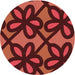 Square Patterned Maroon Red Rug, pat2959rd