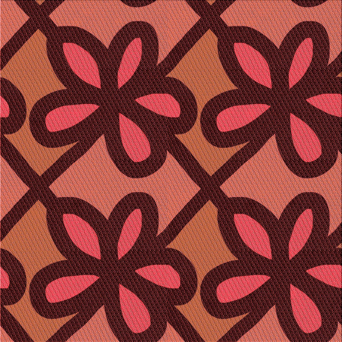 Round Patterned Maroon Red Rug, pat2959rd