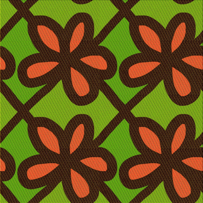 Round Patterned Red Red Rug, pat2959yw