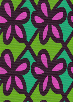 Patterned Dark Purple Modern Rug, pat2959