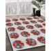Patterned Chestnut Brown Novelty Rug in Family Room, pat295