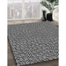 Patterned Platinum Silver Gray Rug in Family Room, pat296gry