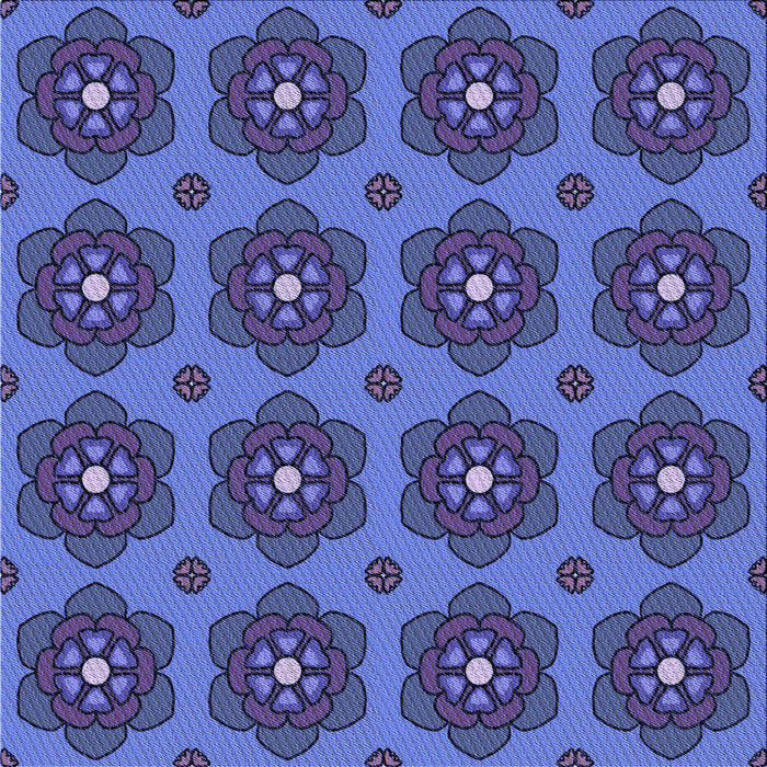 Round Patterned Sky Blue Rug, pat2960blu