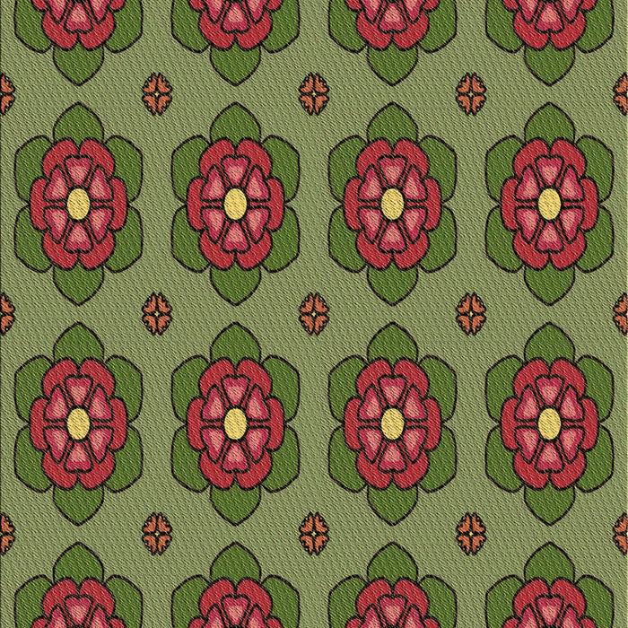 Patterned Red Brown Rug, pat2960brn
