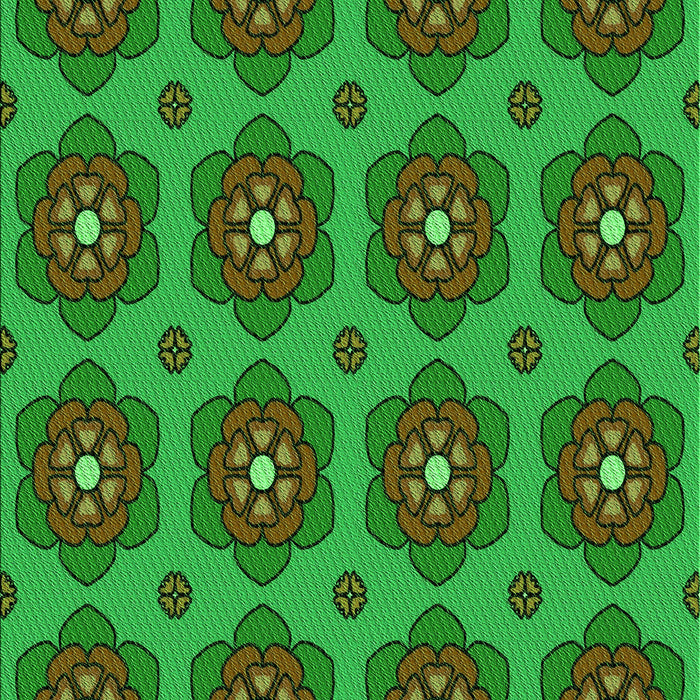 Patterned Lime Green Rug, pat2960grn