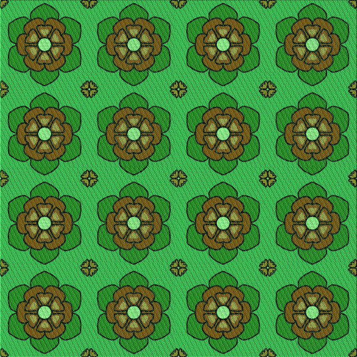 Round Patterned Lime Green Rug, pat2960grn