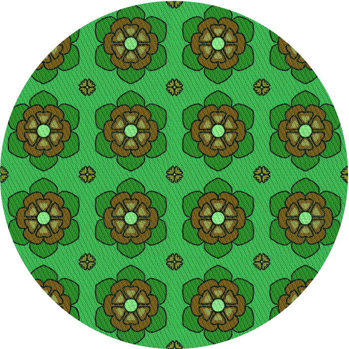 Square Machine Washable Transitional Lime Green Rug in a Living Room, wshpat2960grn