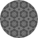 Square Patterned Gunmetal Gray Rug, pat2960gry