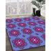 Patterned Dark Magenta Purple Rug in Family Room, pat2960pur