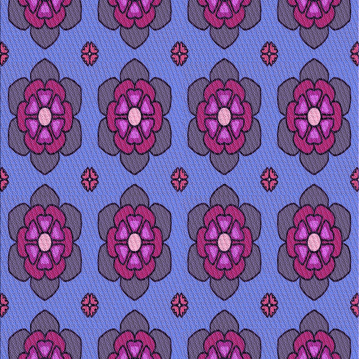 Patterned Dark Magenta Purple Rug, pat2960pur