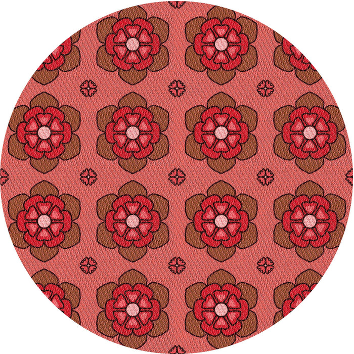 Square Machine Washable Transitional Red Rug in a Living Room, wshpat2960rd