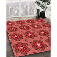 Patterned Red Rug, pat2960rd