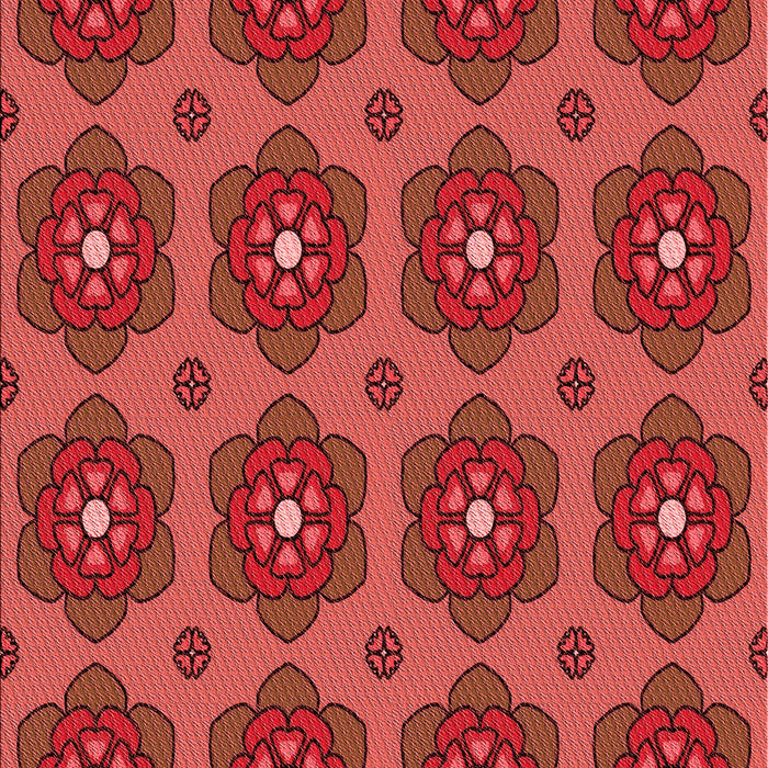 Machine Washable Transitional Red Rug, wshpat2960rd