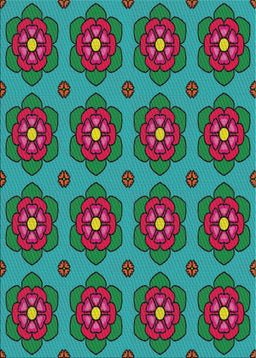 Machine Washable Transitional MediumSpring Green Rug, wshpat2960