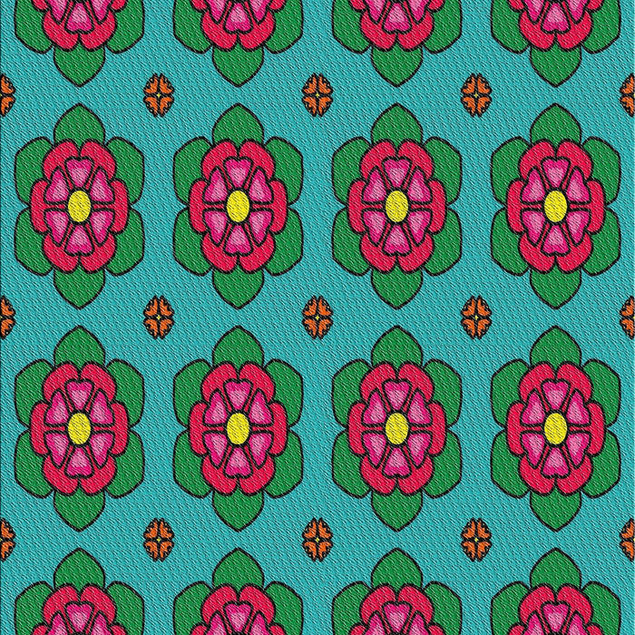 Patterned Spring Green Modern Rug, pat2960