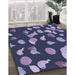 Patterned Medium Purple Rug in Family Room, pat2961blu