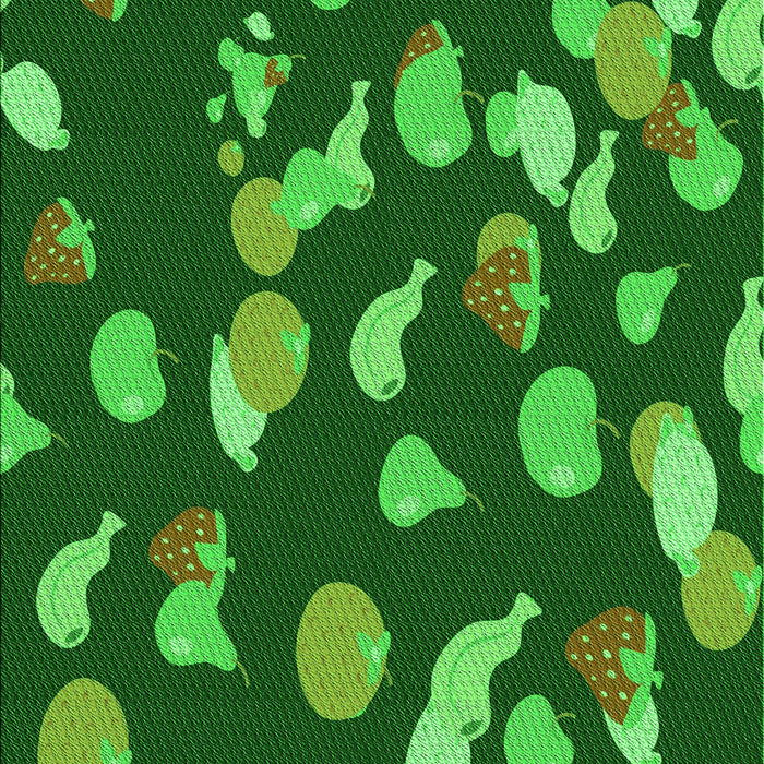 Patterned Deep Emerald Green Rug, pat2961grn