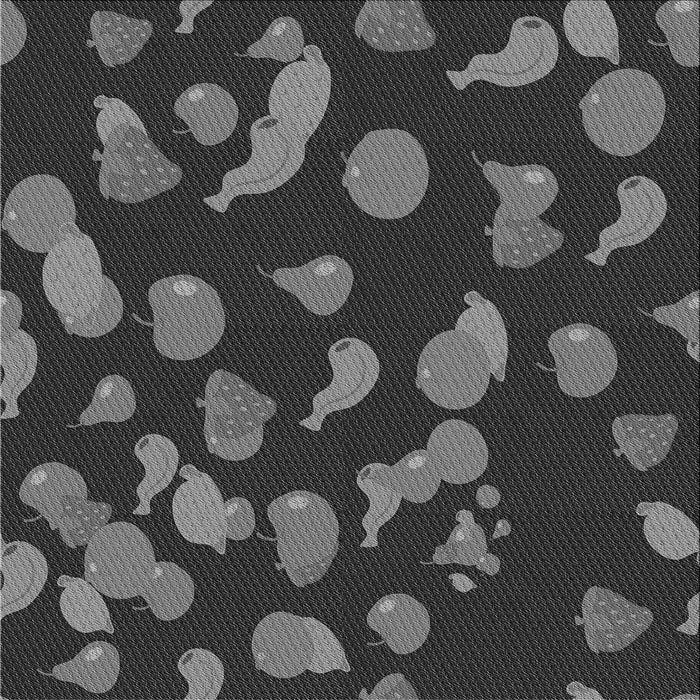 Round Patterned Charcoal Black Rug, pat2961gry