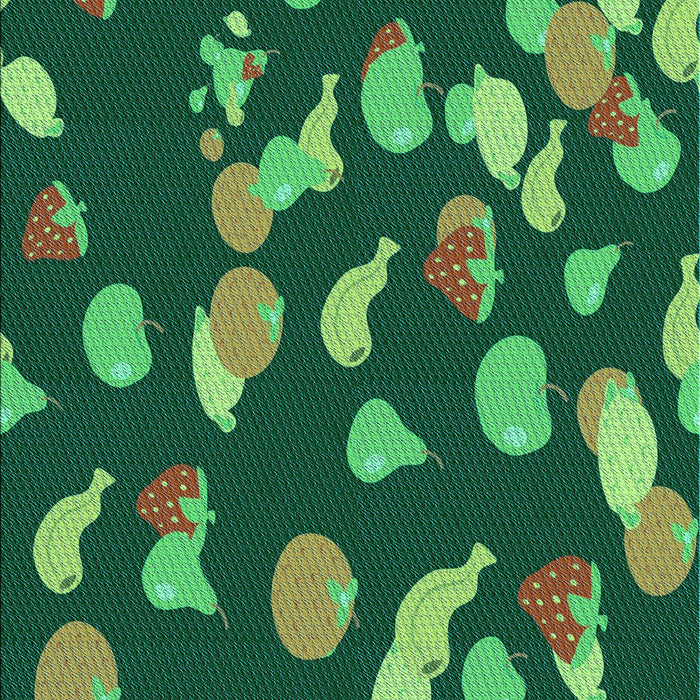 Patterned Dark Forest Green Rug, pat2961lblu