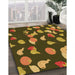 Patterned Bakers Brown Rug in Family Room, pat2961org