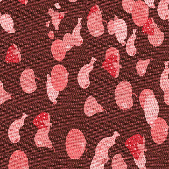 Patterned Saffron Red Rug, pat2961rd