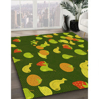 Patterned Pistachio Green Rug, pat2961yw