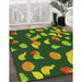 Machine Washable Transitional Green Rug in a Family Room, wshpat2961