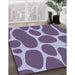 Patterned Purple Rug in Family Room, pat2962blu