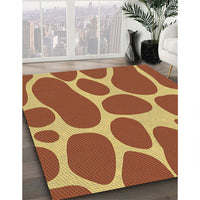 Patterned Mahogany Brown Rug, pat2962brn