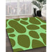 Machine Washable Transitional Green Rug in a Family Room, wshpat2962grn