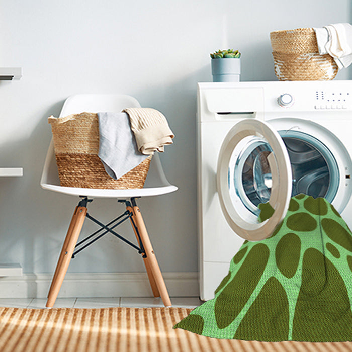 Machine Washable Transitional Green Rug in a Washing Machine, wshpat2962grn