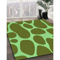 Patterned Green Rug, pat2962grn