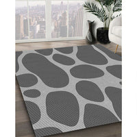 Patterned Gunmetal Gray Rug, pat2962gry